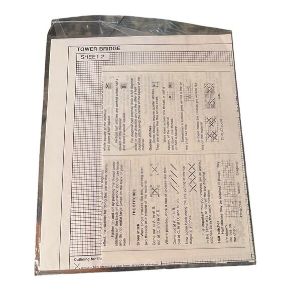 Heritage Collection ©1991 Tower Bridge Cross Stitch Pattern Susan Ryder - Picture 2 of 2